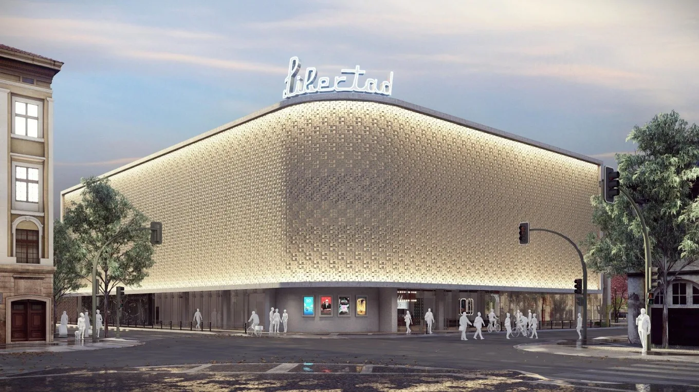 Render del nuevo Cine Libertad — DECOOBRAS